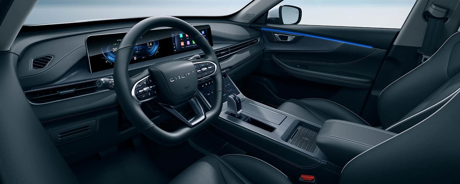 מבט על מושב הנהג והדשבורד בטיגו 4 היברידי