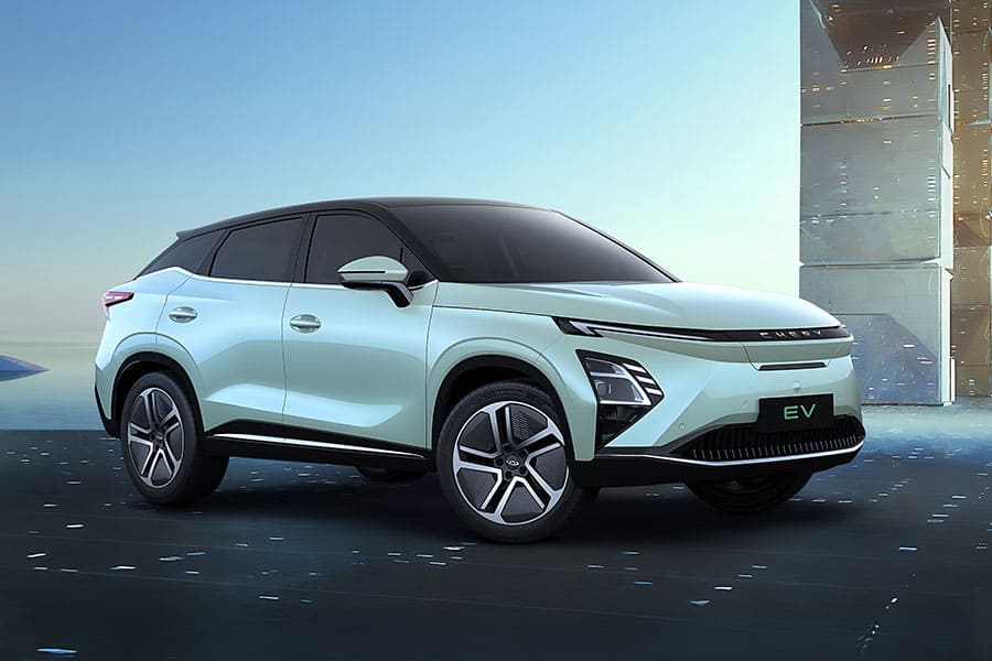 מבט מלפנים על רכב חשמלי צ'רי FX EV