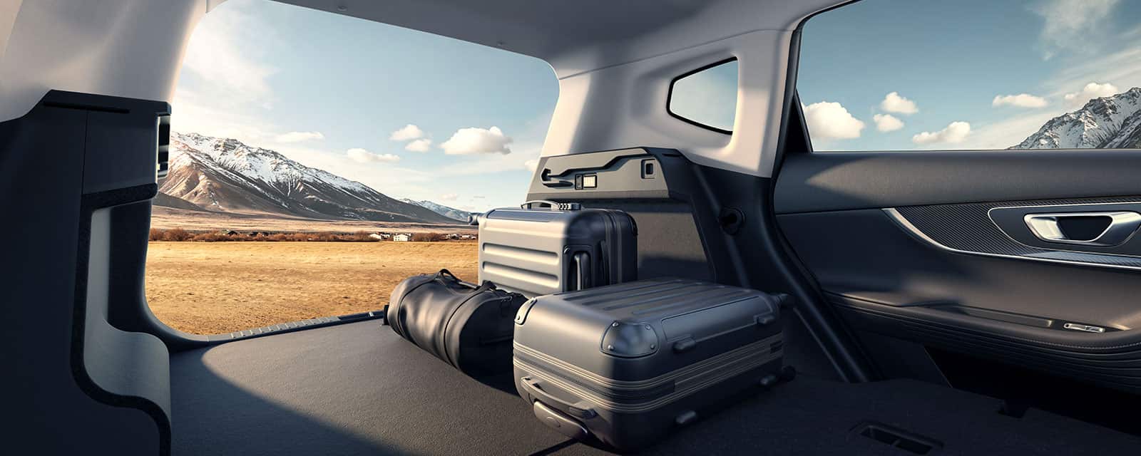 תא המטען של צ'רי טיגו 7 פרו PHEV עם מושבים אחוריים מקופלים